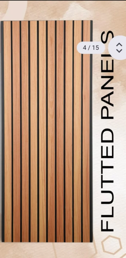 Fluted panel black line